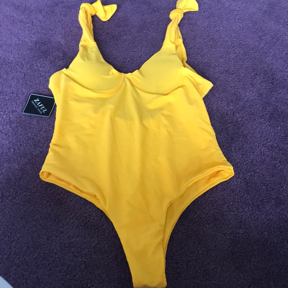 Brand new yellow one piece bathing suit